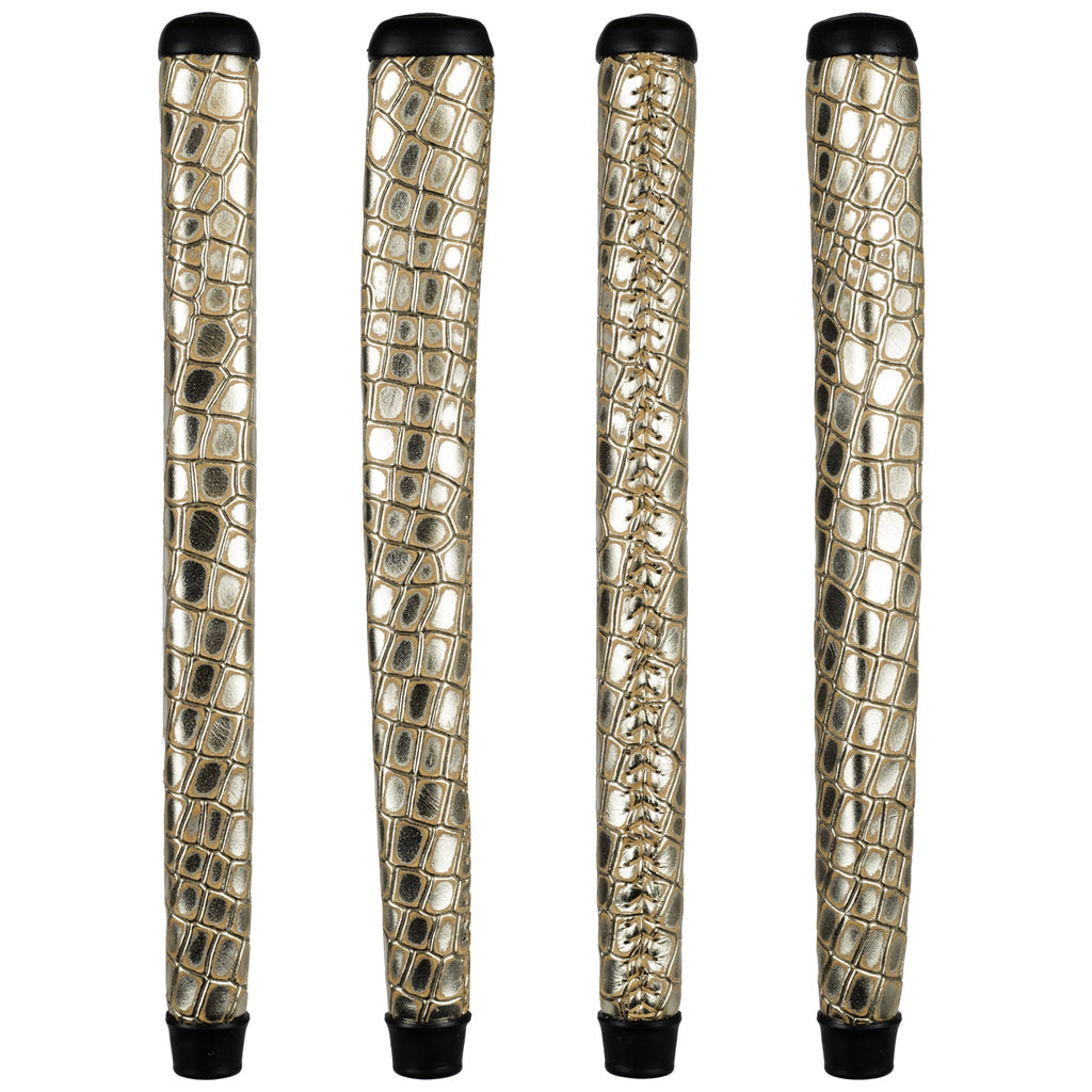 THE GRIP MASTER COWHIDE LACED PUTTER GRIP - COLLECTOR EDITION GOLD SCALES