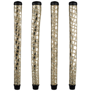 THE GRIP MASTER COWHIDE LACED PUTTER GRIP - COLLECTOR EDITION GOLD SCALES