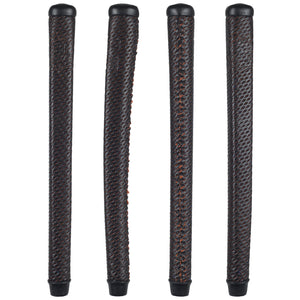 THE GRIP MASTER COWHIDE LACED PUTTER GRIP - COLLECTOR EDITION BLACK RED THATCHED