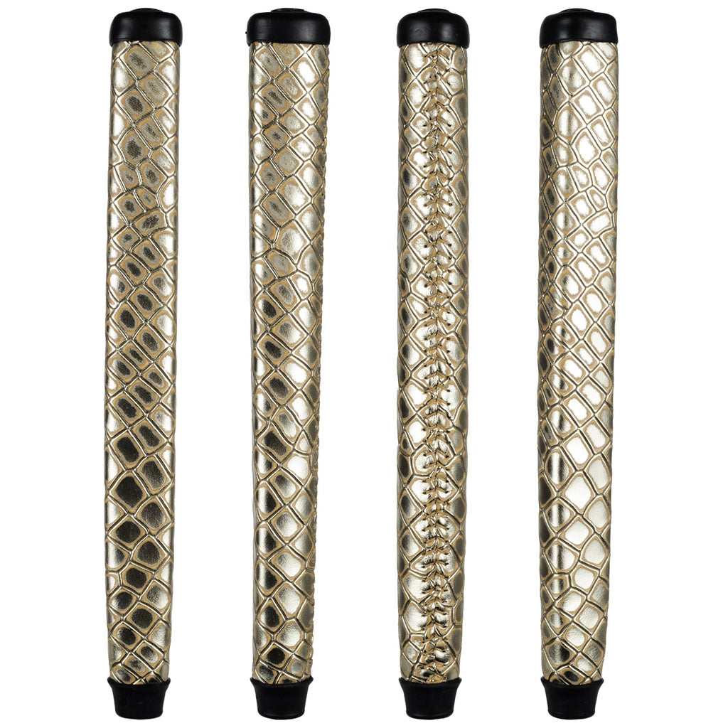 THE GRIP MASTER COWHIDE LACED PUTTER GRIP - COLLECTOR EDITION GOLD SCALES